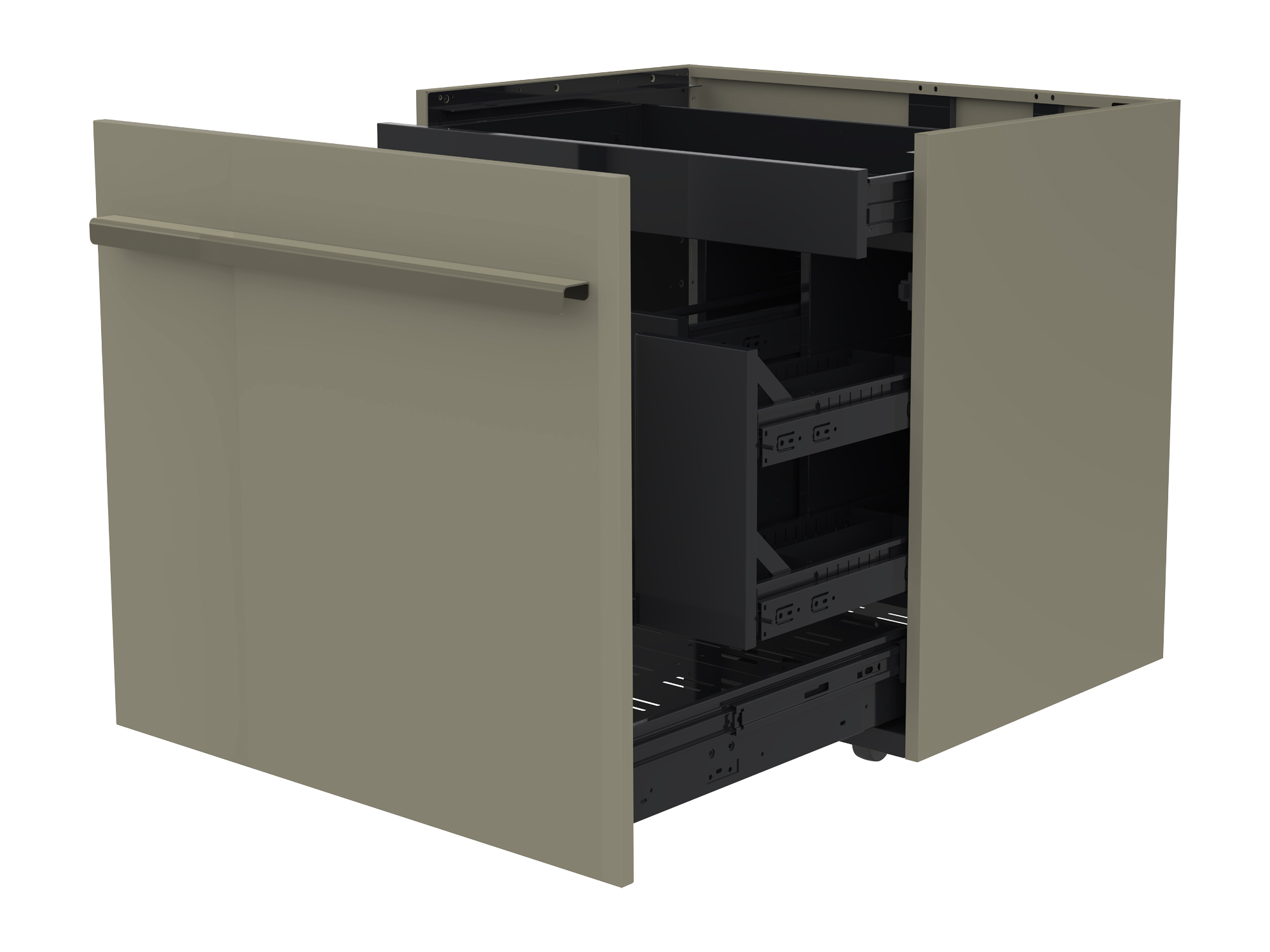 OUTDOORCHEF CUBE Schubladenmodul Edelstahl / Taupe