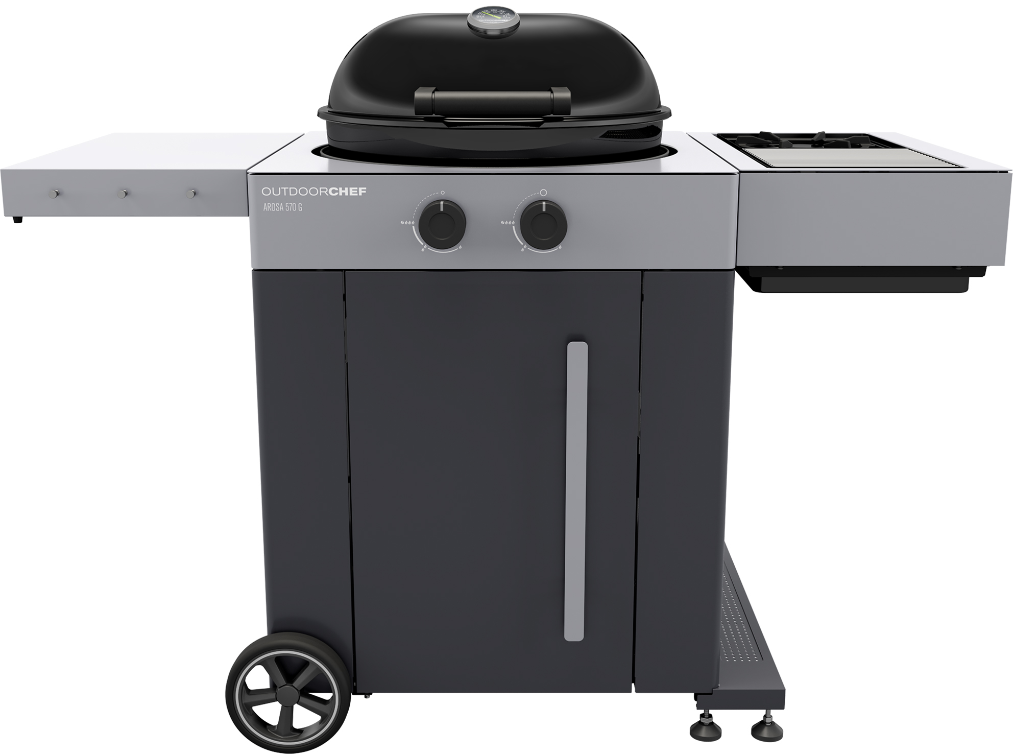 Outdoorchef Arosa 570 G EVO Grey Steel inkl. Blazing- / Cooking Zone Kit Plus