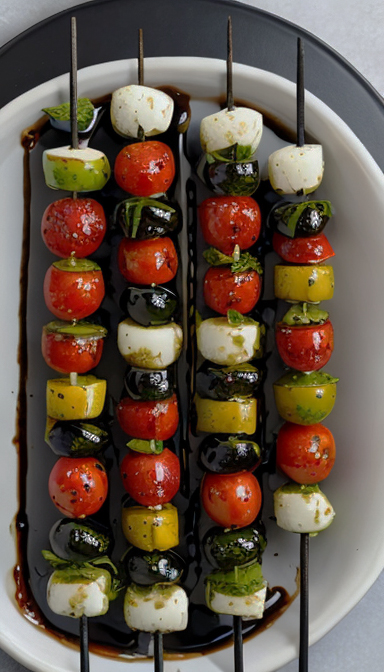 Caprese-Spieße mit Balsamico-Glasur | Gasgrill München