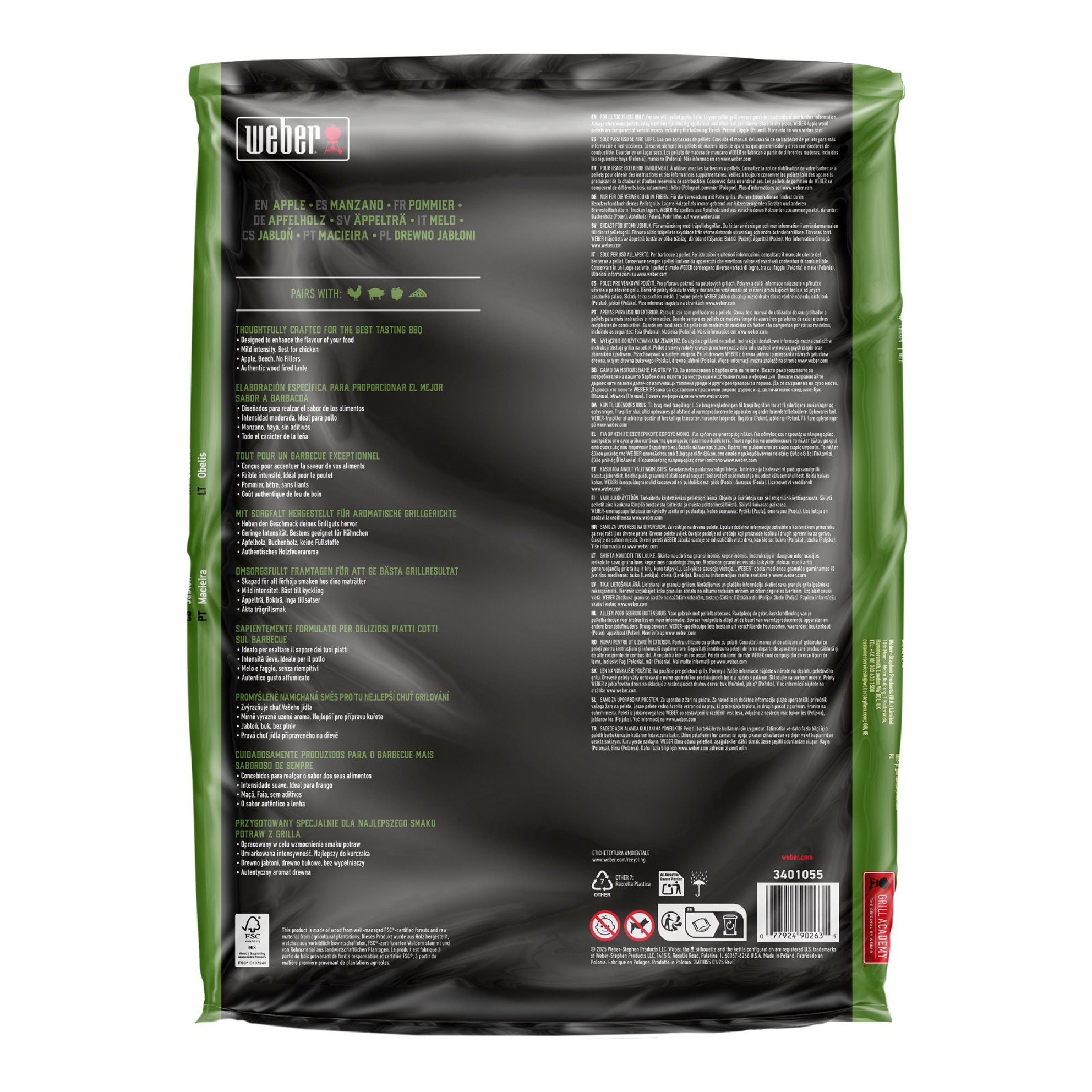 Weber Holzpellets aus Apfelholz - 100% natürliche Hartholzpellets