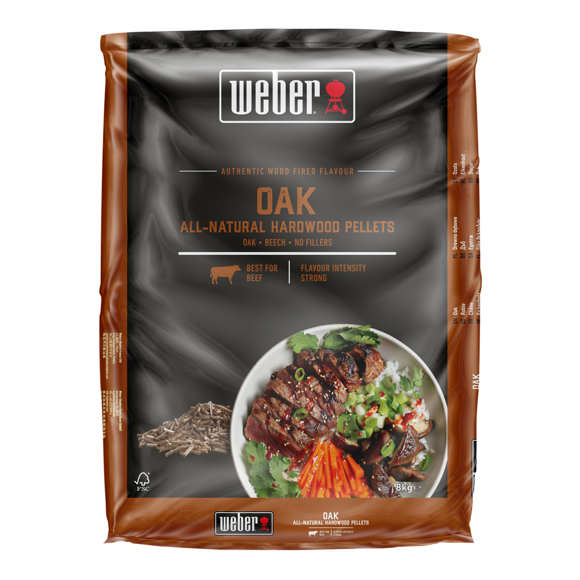 Weber Holzpellets aus Eichenholz - 100% natürliche Hartholzpellets
