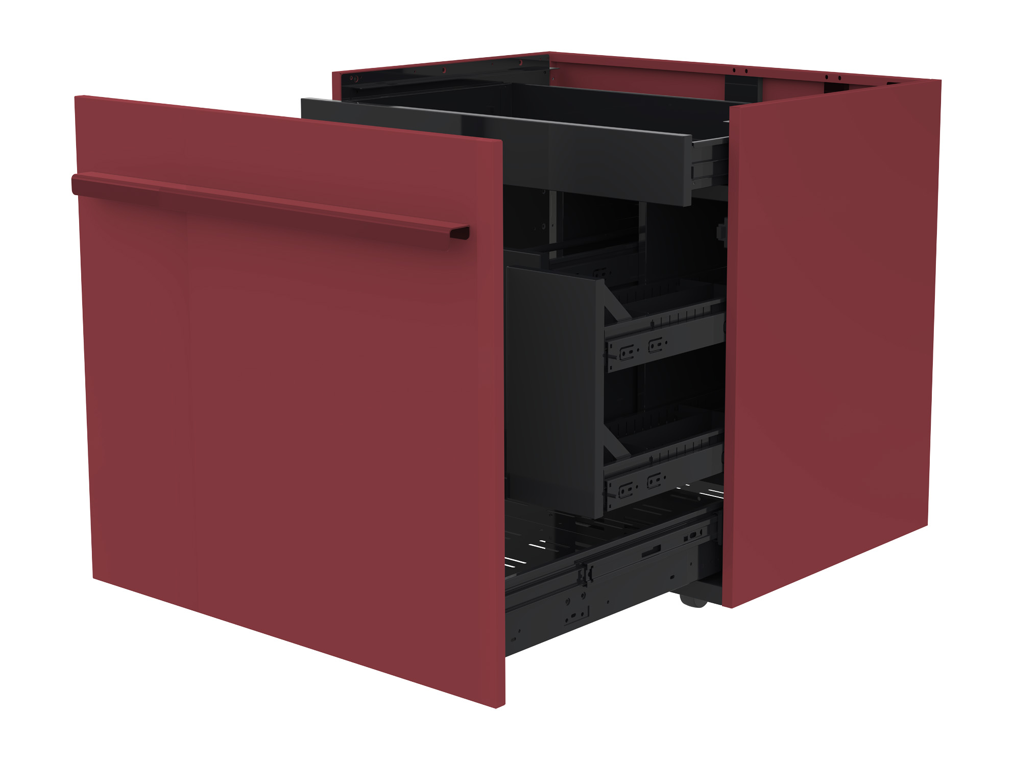OUTDOORCHEF CUBE Schubladenmodul Edelstahl / Red