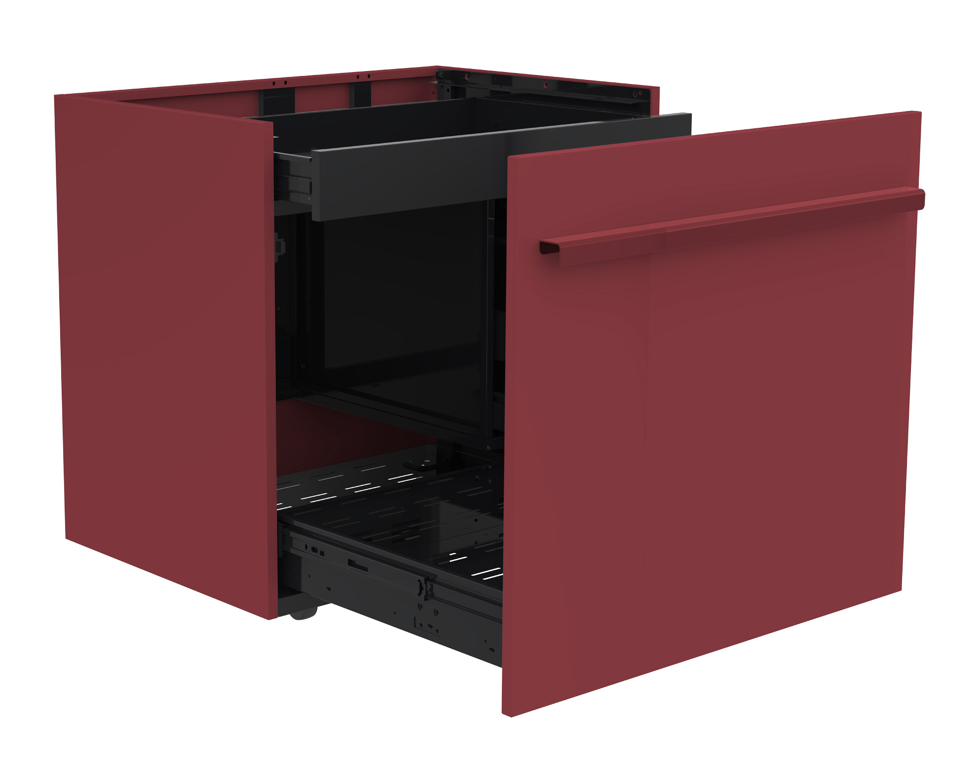 OUTDOORCHEF CUBE Schubladenmodul Edelstahl / Red