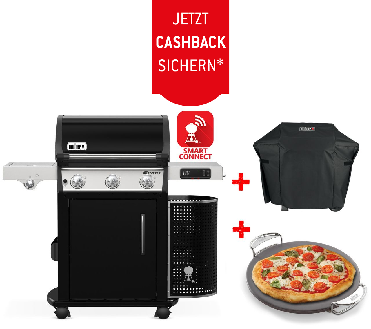 Weber Spirit EPX 325 GBS inkl. Abdeckhaube & GBS-Pizzastein