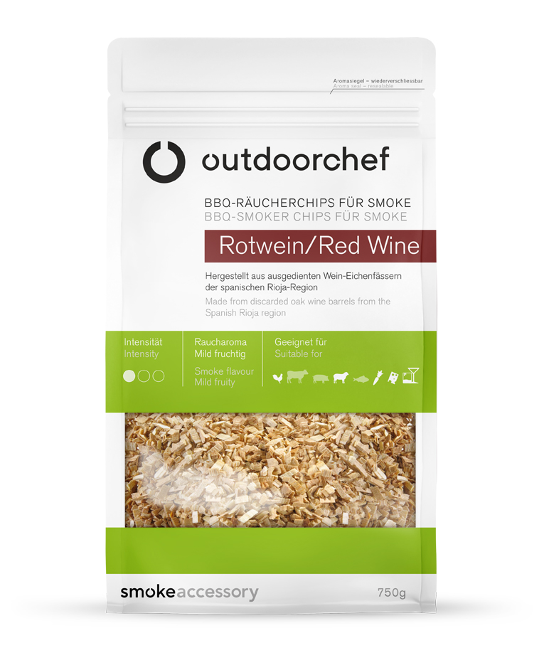 OutdoorCHEF Smoke Räucherchips Rotwein 750g