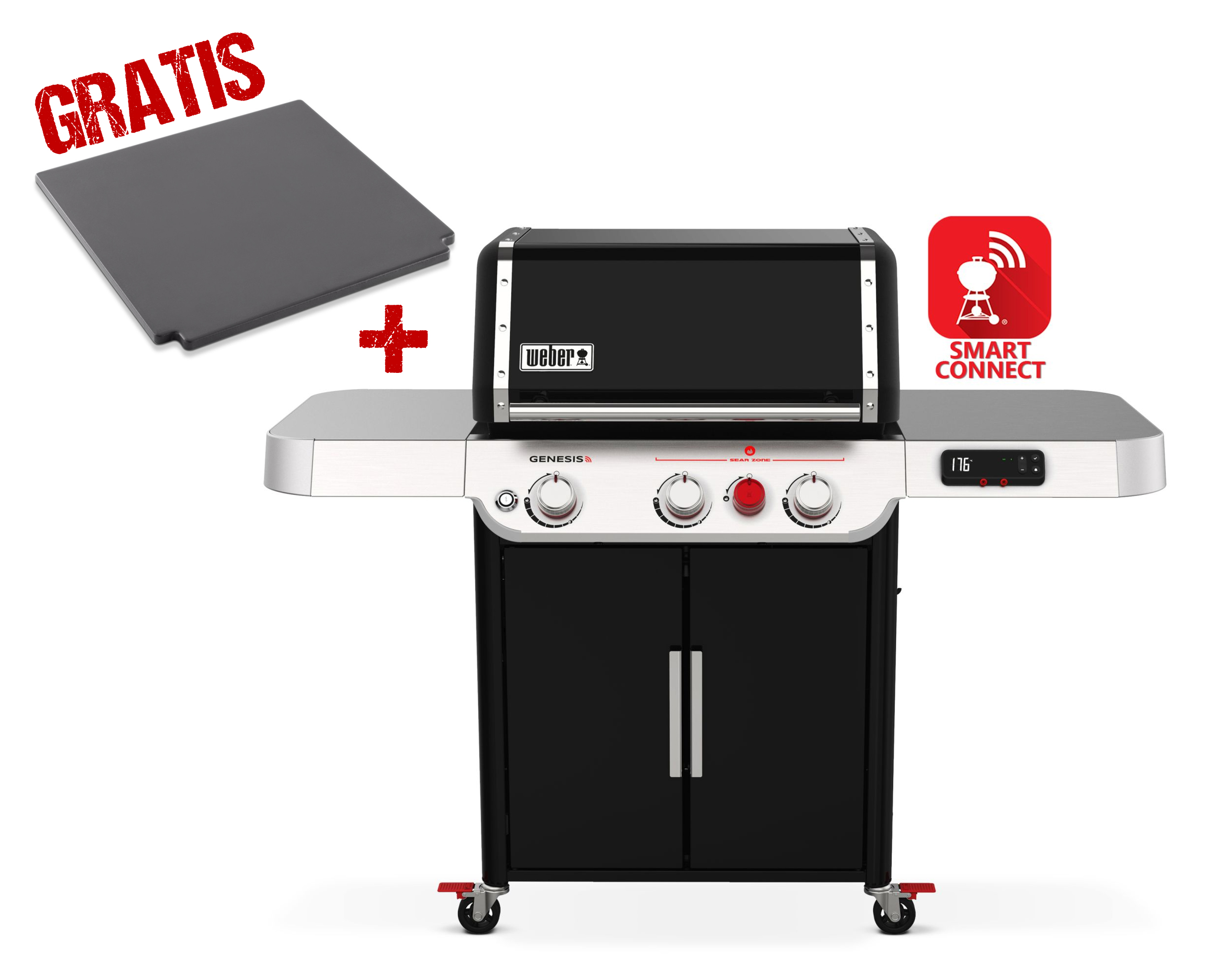 Weber Genesis EX 325 S inkl. Crafted glasierter Pizzastein