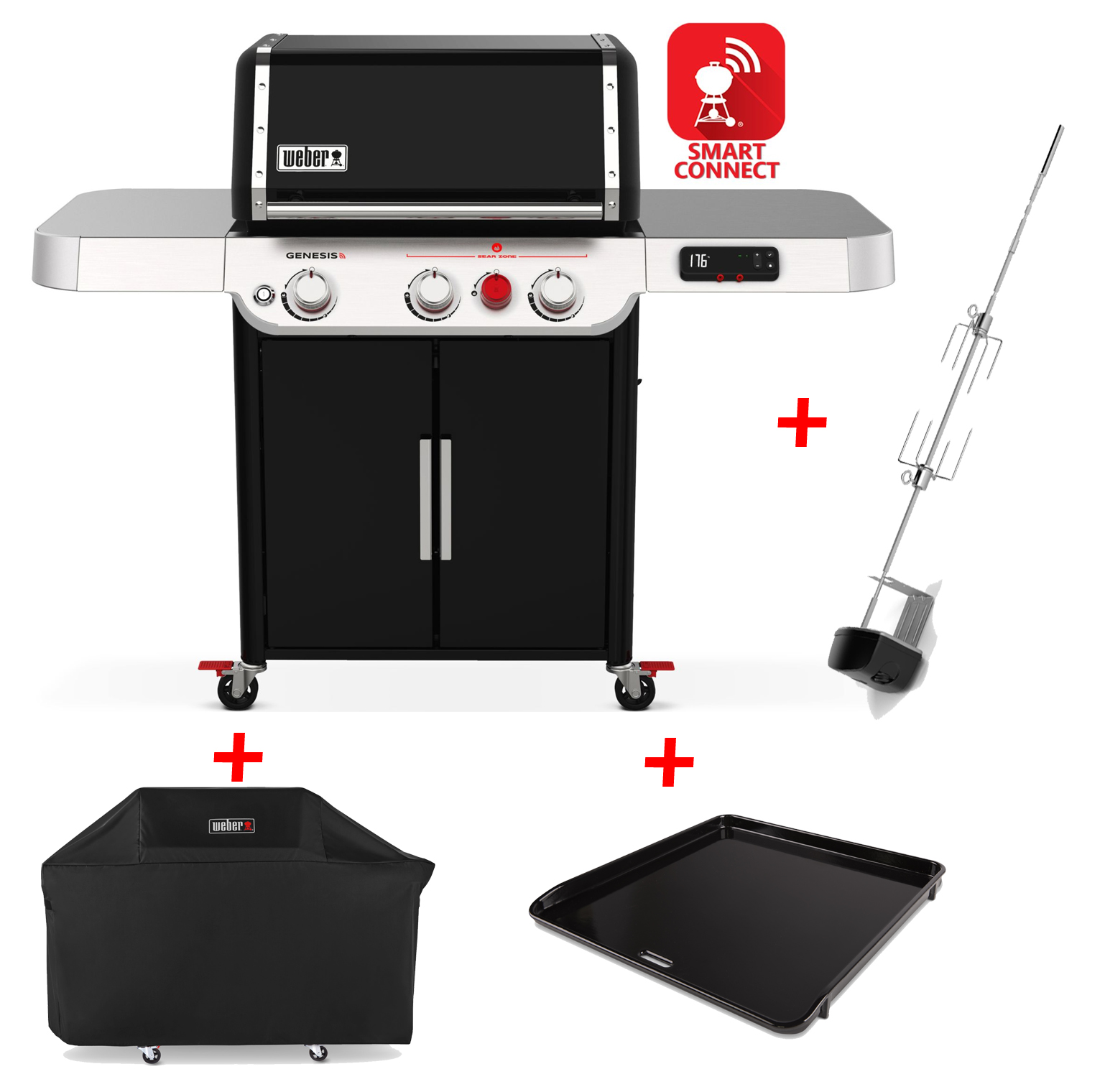 Weber Genesis EX 325 S inkl. Haube, Plancha & Drehspieß