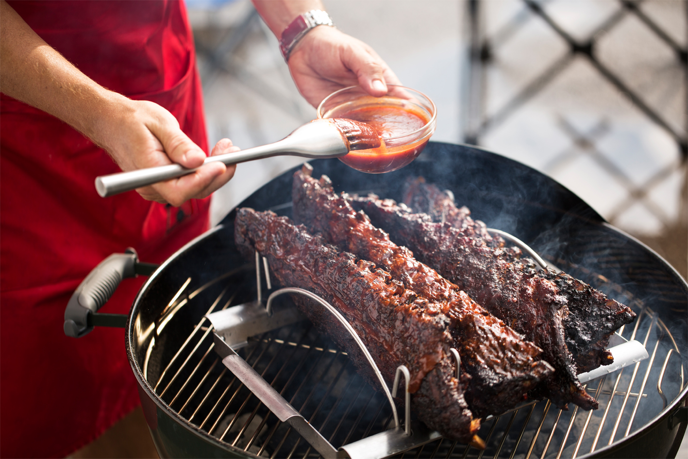 Weber Style Spare-Rib- und Geflügelhalter