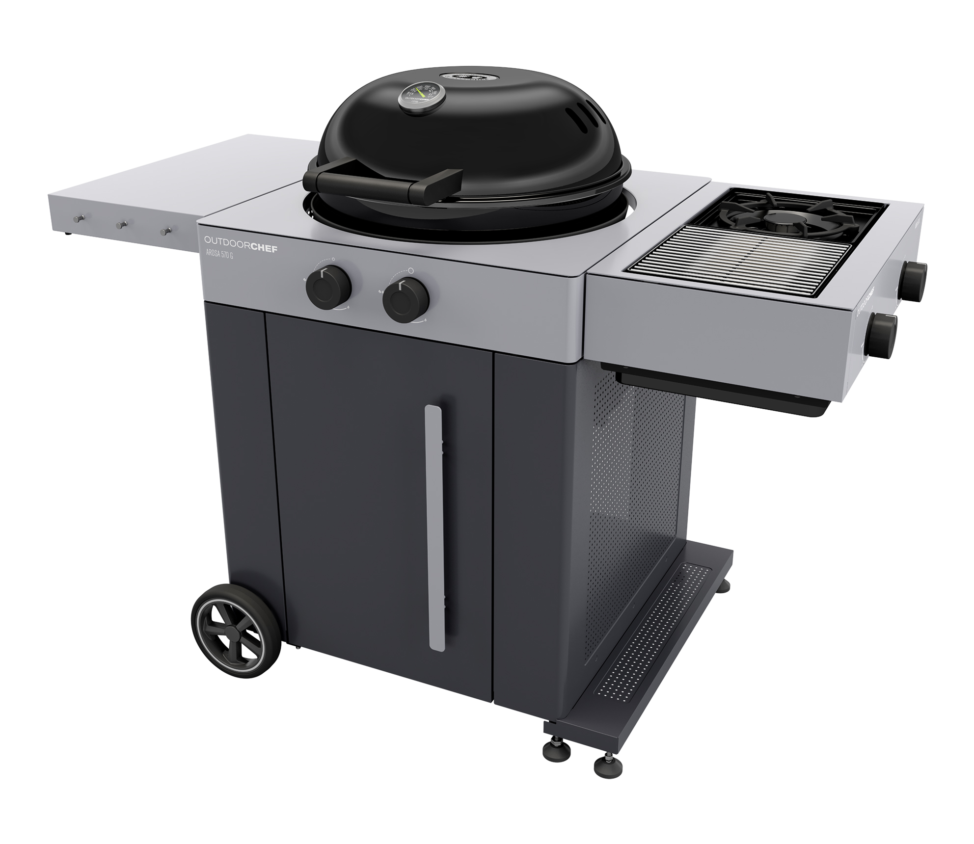 Outdoorchef Arosa 570 G EVO Grey Steel inkl. Blazing- / Cooking Zone Kit Plus