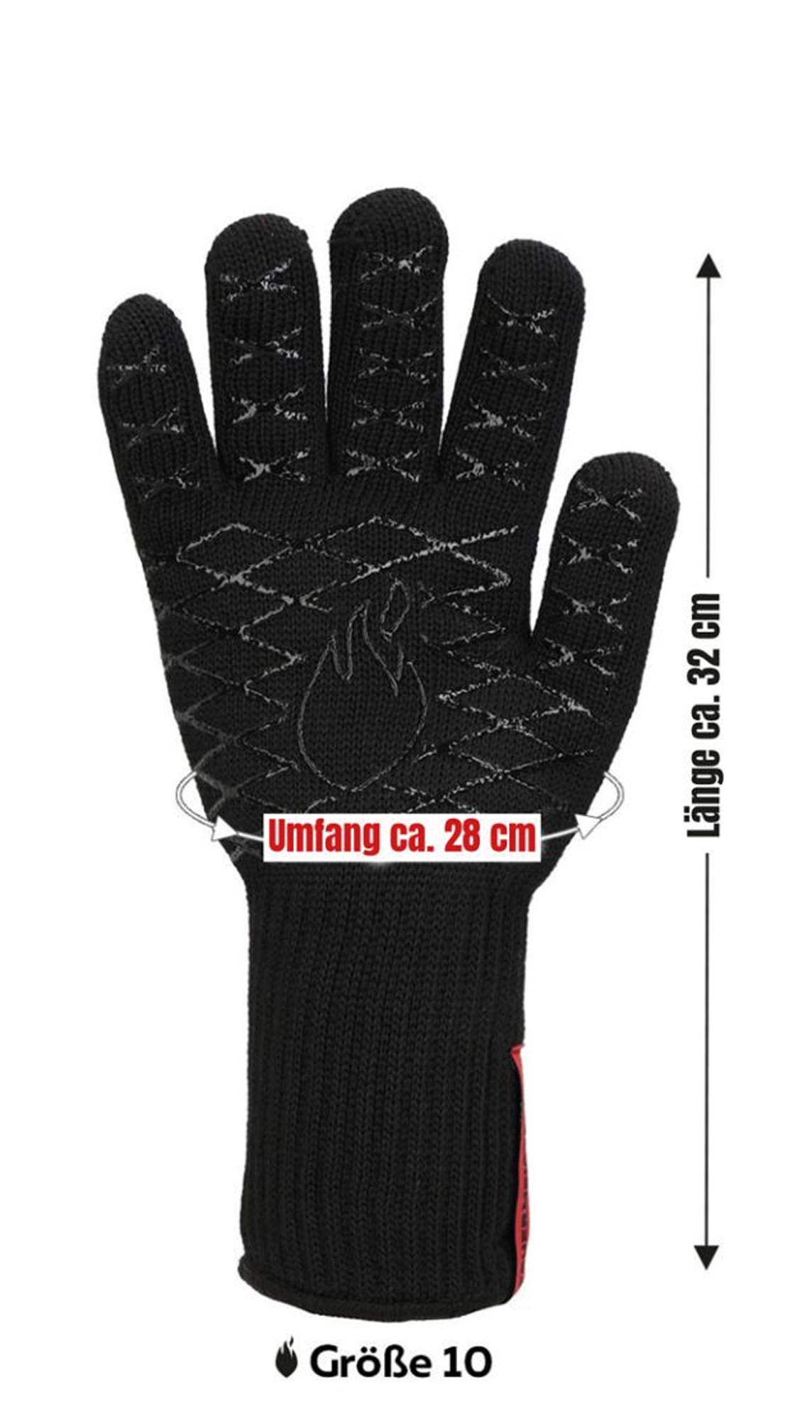 Feuermeister Aramid Grillhandschuhe L / XL Schwarz