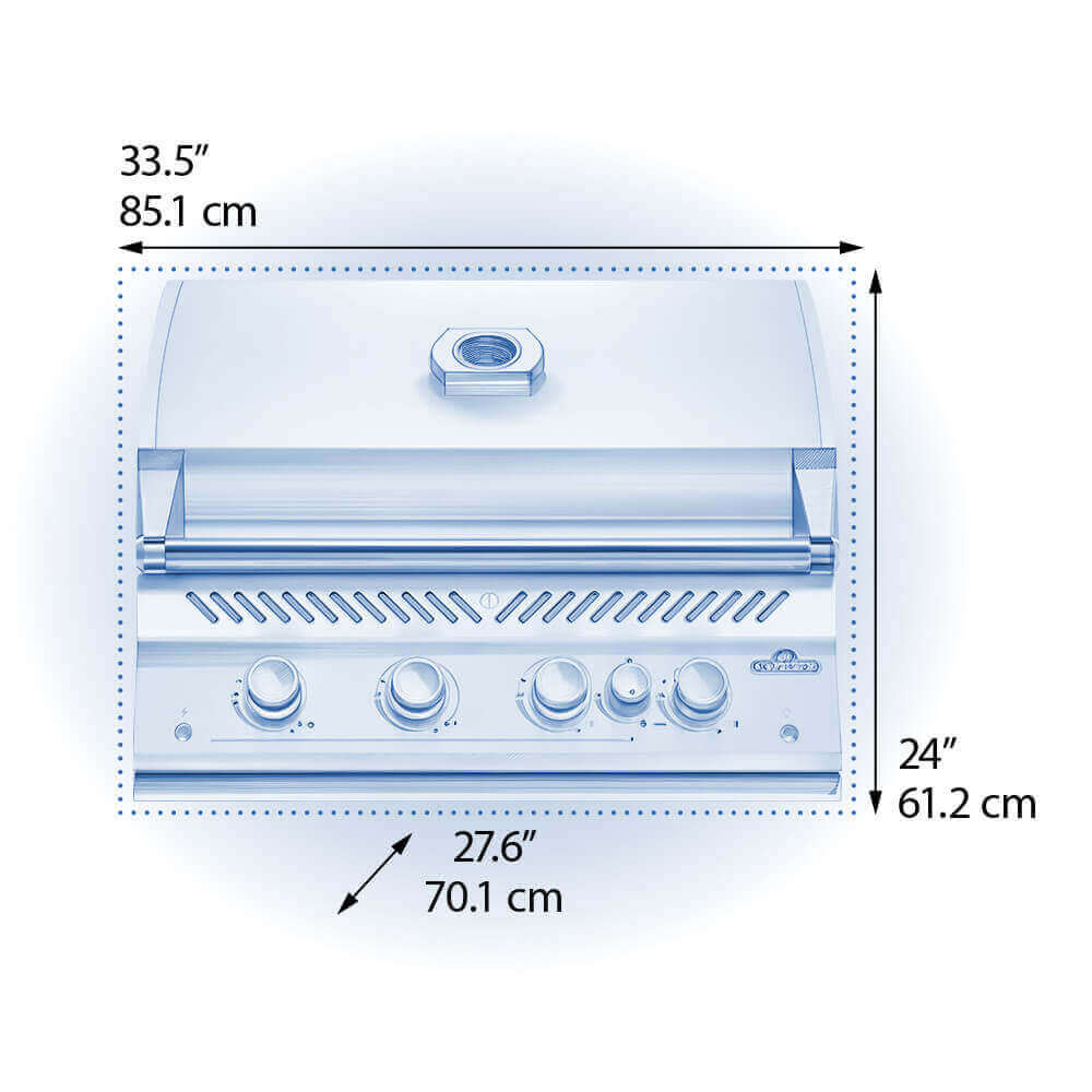 Napoleon 700-Einbaugrill Serie 32 Mattschwarz