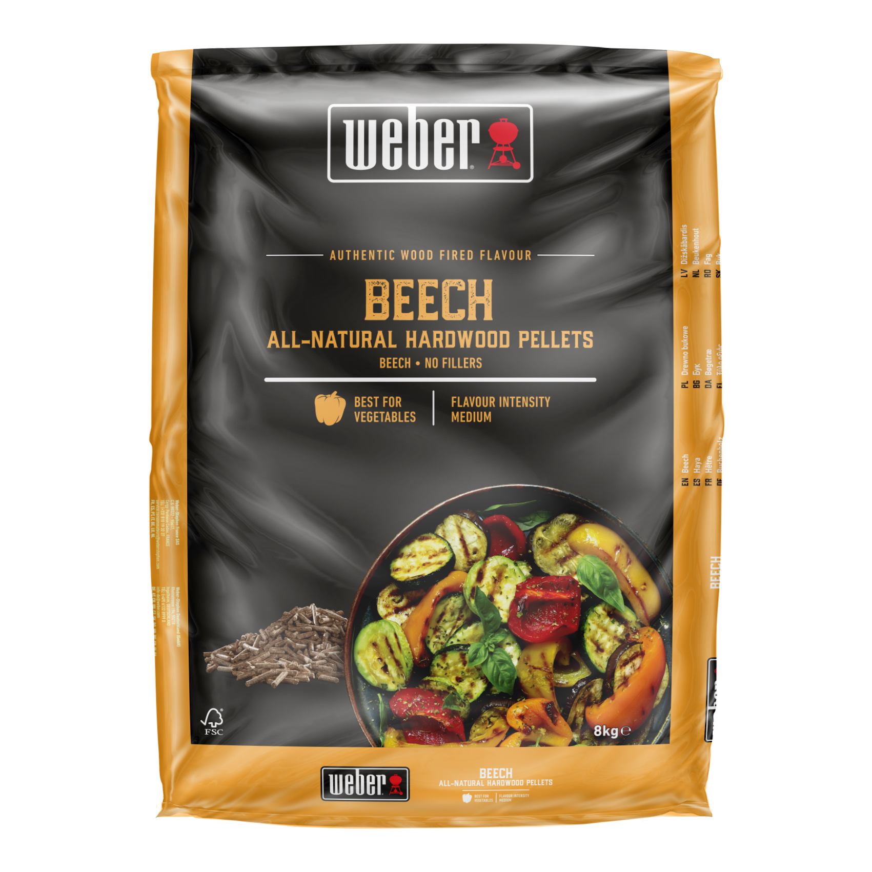 Weber Holzpellets aus Buchenholz - 100% natürliche Hartholzpellets